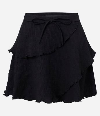 Saia Curta com Amarração e Babados