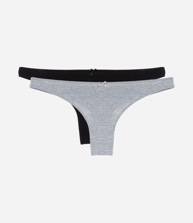 Kit 02 Calcinhas Biquíni Fio Duplo em Algodão - 1