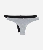 Kit 02 Calcinhas Biquíni Fio Duplo em Algodão - 1