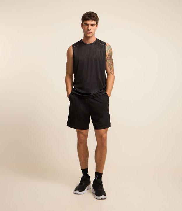 Bermuda Esportiva em Tecnologia Dry com Estampa Lateral Lettering - 1