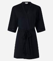 Robe Curto em Microfibra com Manga 3/4 e Detalhes - 1