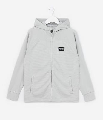 Jaqueta Infantil Texturizada com Bolsos e Recortes - Tam 5 a 14 Anos