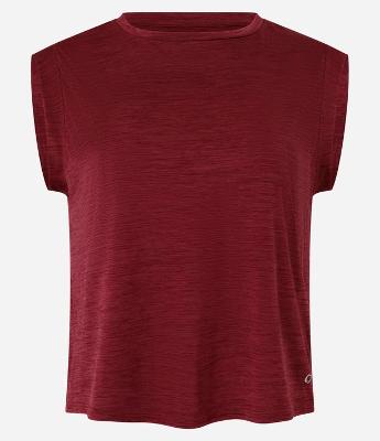 Camiseta Esportiva Ampla em Microfibra com Mangas Curtas