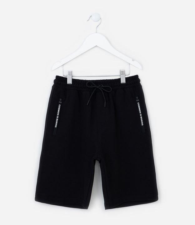 Bermuda Infantil em Moletom com Bolsinhos - Tam 5 a 14 Anos - 1