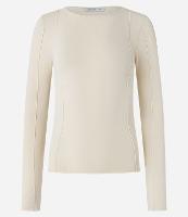 Suéter em Tricô com Gola Redonda e Frisos Frontais - 1