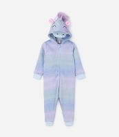 Pijama Jumper Infantil em Fleece com Bordado Unicórnio e Detalhe - Tam 2 a 14 anos - 1