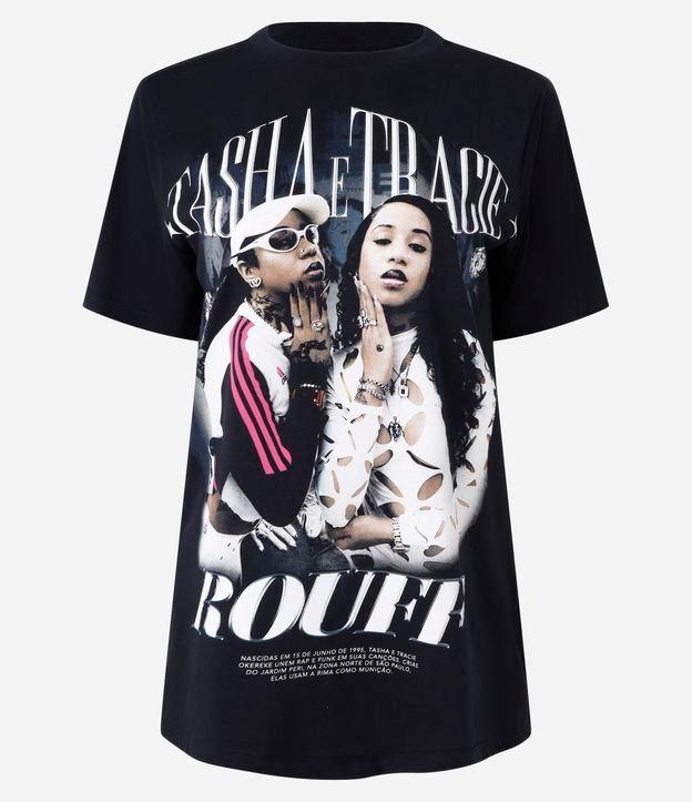 Camiseta Alongada em Algodão com Estampa Tasha e Tracie Rouff - 1
