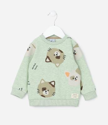 Blusão Infantil Quentinho com Estampa Bichinhos - Tam 0 a 18 meses