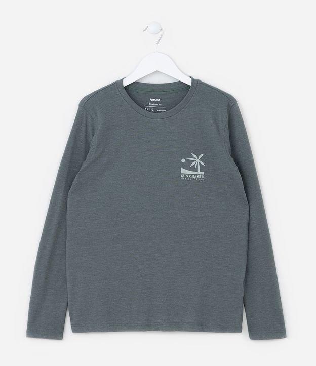 Camiseta Infantil com Estampa de Coqueiro - Tam 5 a 14 Anos - 1