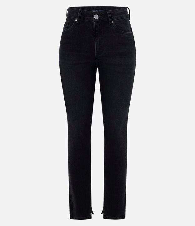 Calça Slim em Jeans com Elastano e Fenda - 1