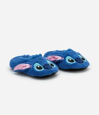 Meia Home Socks Infantil em Fleece Bordado Stitch - Tam 23/26 ao 31/34