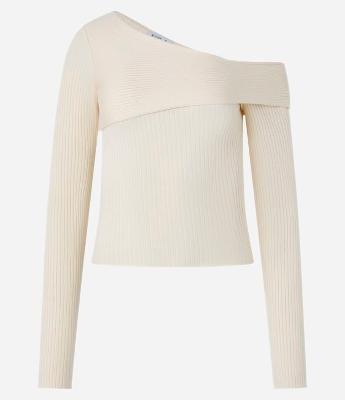 Blusa Ombro Só em Tricô Canelado