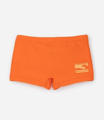 Sunga Boxer Infantil em Microfibra com Estampa Lateral de Ondinha - Tam 5 a 14 Anos