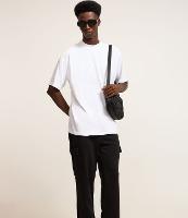 Calça Baggy em Moletom com Bolso Cargo - 2