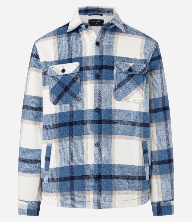 Jaqueta Trucker em Veludo com Estampa Xadrez - 1