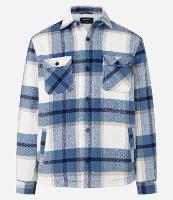 Jaqueta Trucker em Veludo com Estampa Xadrez - 1