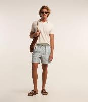 Bermuda em Microfibra com Cós Elástico e Estampa Floral - 1