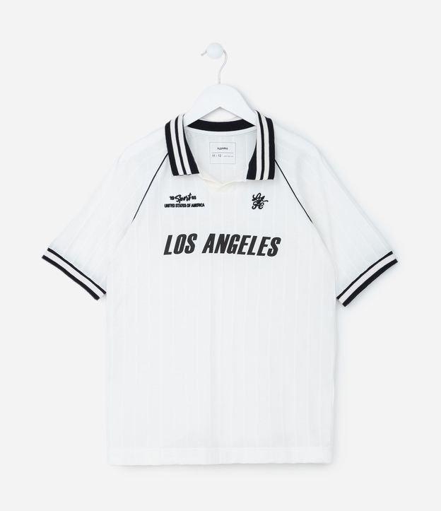 Camiseta Infantil com Gola Polo e Estampa de Time Los Angeles - Tam 5 a 14 ANOS - 1