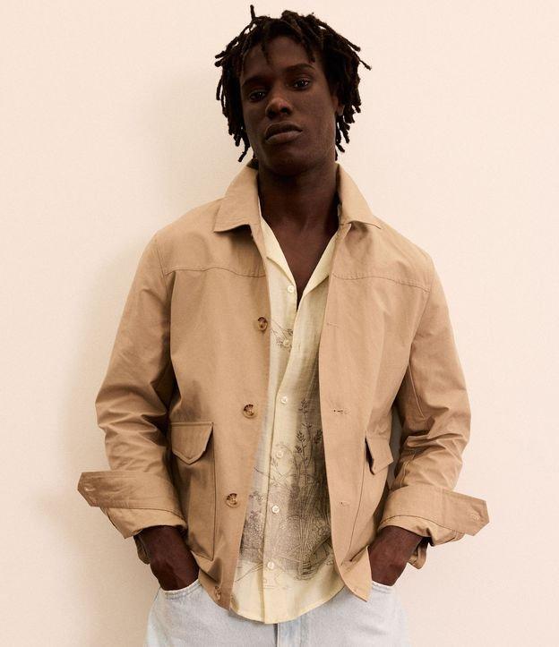 Jaqueta em Sarja com Bolsos Cargo - 4