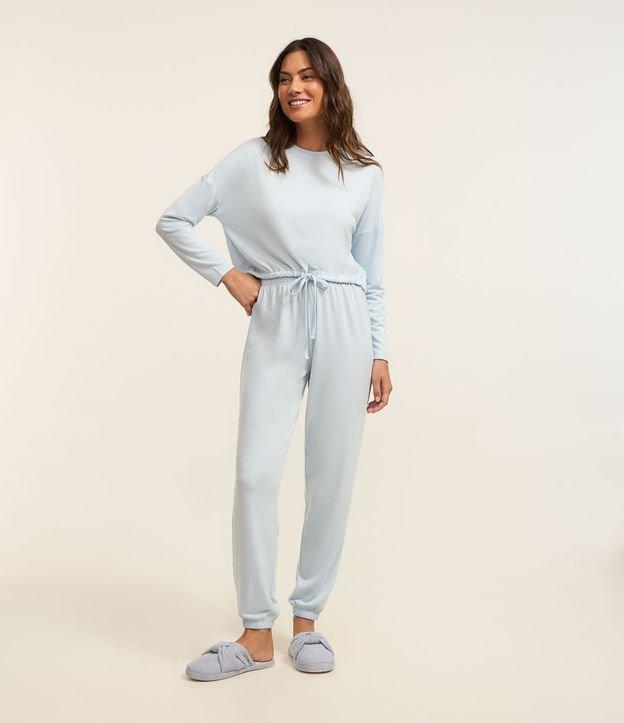Pijama Longo em Poliviscose com Amarração na Barra - 2