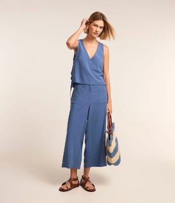 Calça Pantacourt com Amarração Frontal