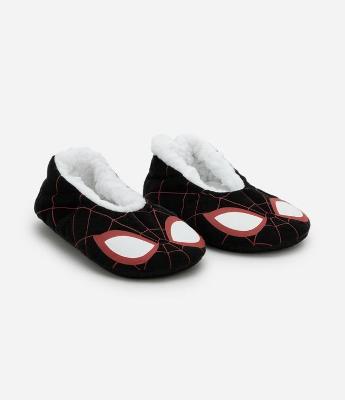 Meia Home Socks Infantil em Fleece com Estampa Homem Aranha - Tam 19 a 34