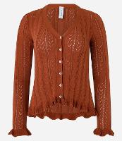 Blusa em Tricô com Botões e Babadinho na Barra - 1