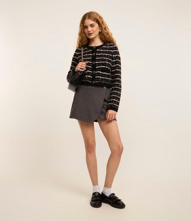 Saia Curta em Polivelour Transpassada - 2