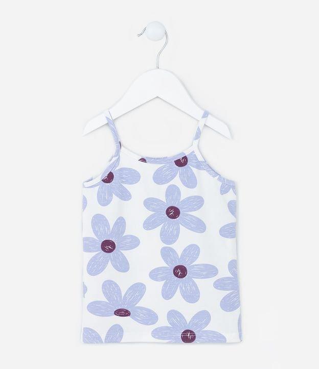 Regata Infantil com Estampa Floral - Tam 1 a 6 Anos - 1
