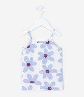 Regata Infantil com Estampa Floral - Tam 1 a 6 Anos - 1