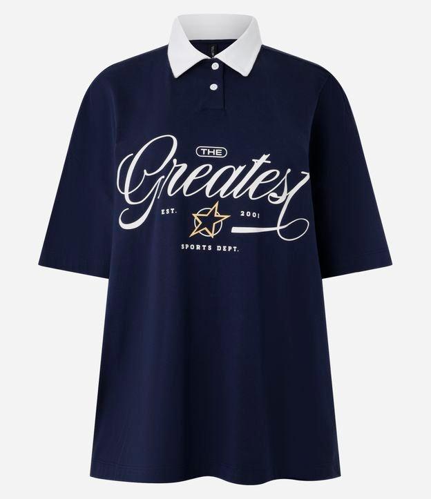 Camiseta Polo Oversized em Algodão com Estampa Greates - 1