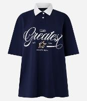 Camiseta Polo Oversized em Algodão com Estampa Greates - 1