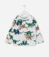 Camiseta Infantil com Estampa de Dinos - Tam 1 a 5/6 Anos - 1