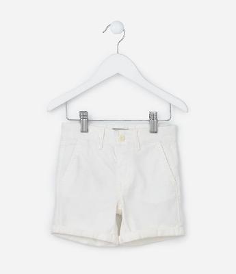 Bermuda Infantil com Bolso Faca e Barra Dobrada - Tam 1 a 5 Anos