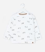 Camiseta Infantil com Estampa de Cachorrinho - Tam 1 a 6 Anos - 1