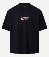 Camiseta Oversized em Algodão com Estampa Lettering com Urso Cupido - 1