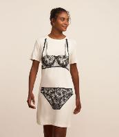 Camisola Curta em Viscose com Estampa Lingerie - 2