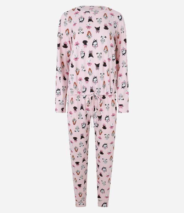 Pijama Longo Com Toque Suave e Estampa de Cachorro - 1