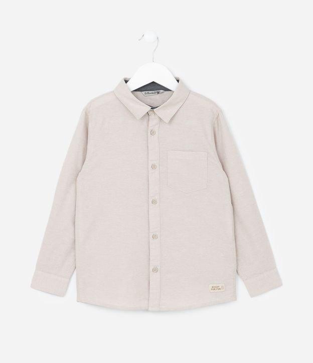 Camisa Básica Infantil em Oxford com Bolso - Tam 1 a 5/6 Anos - 1