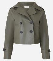 Trench Coat em PU com Abertura Dupla - 1