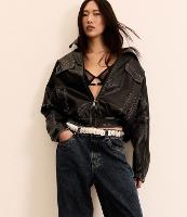 Jaqueta Bomber em PU com Pesponto Contrastante - 2