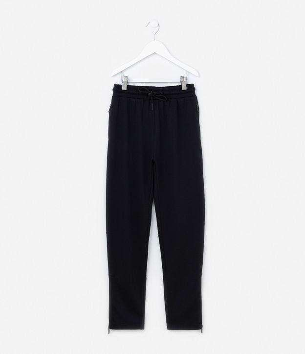 Calça Infantil Texturizada com Zíper - Tam 5 a 14 Anos - 1
