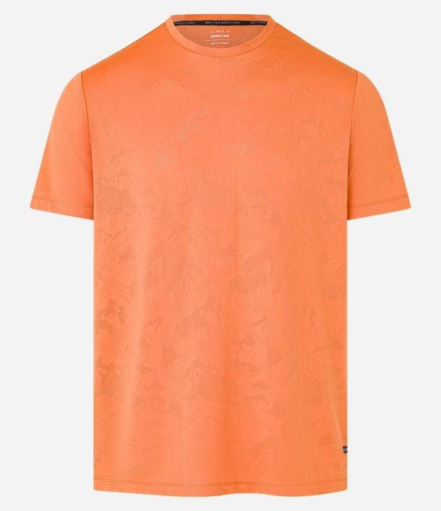 Camiseta Esportiva em Tecnologia Dry com Estampa Jacquard - 1