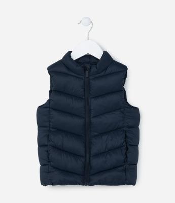 Colete Puffer Infantil Básico em Microfibra - Tam 1 a 4  Anos