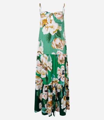 Vestido New Midi em Viscose Floral