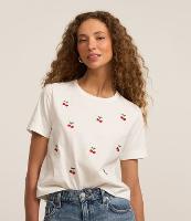 Camiseta T-shirt em Algodão com Bordado de Cereja - 2