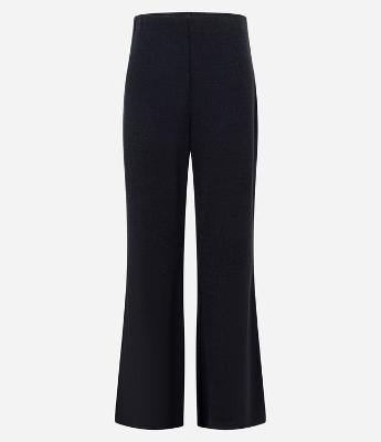 Calça Flare Texturizada com Cintura Alta