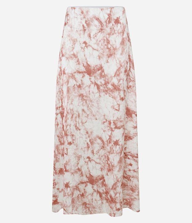 Saia New Midi Acetinada com Estampa Manchadinha - 1