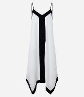 Vestido de Alcinha Midi em Viscose com Barra Assimétrica - 1