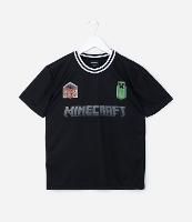 Camiseta Esportiva Infantil com Estampa Frente e Costas Minecraft - Tam 5 a 14 anos - 1